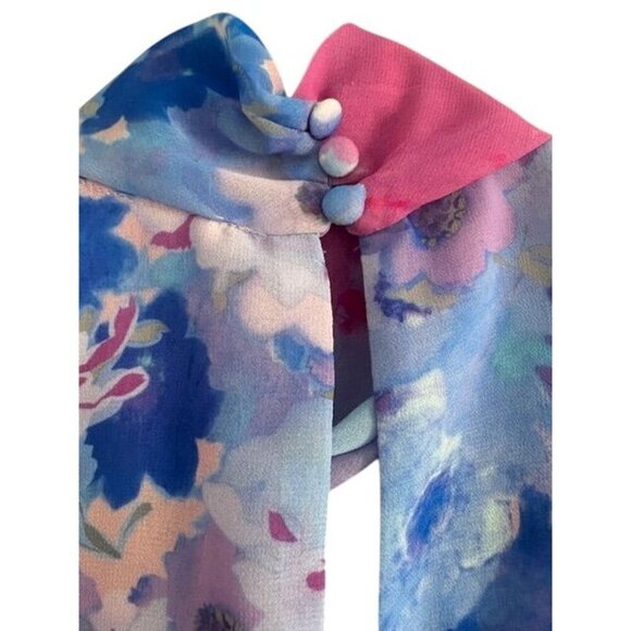 NWT Zara Blogger Favorite Floral Cropped Ruched Blouse Size Small - Picture 4 of 6